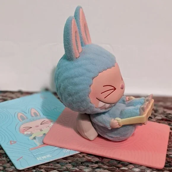 POP MART Labubu THE MONSTERS Lazy Yoga Series Figures "Stretch Out" - Picture 5 of 7